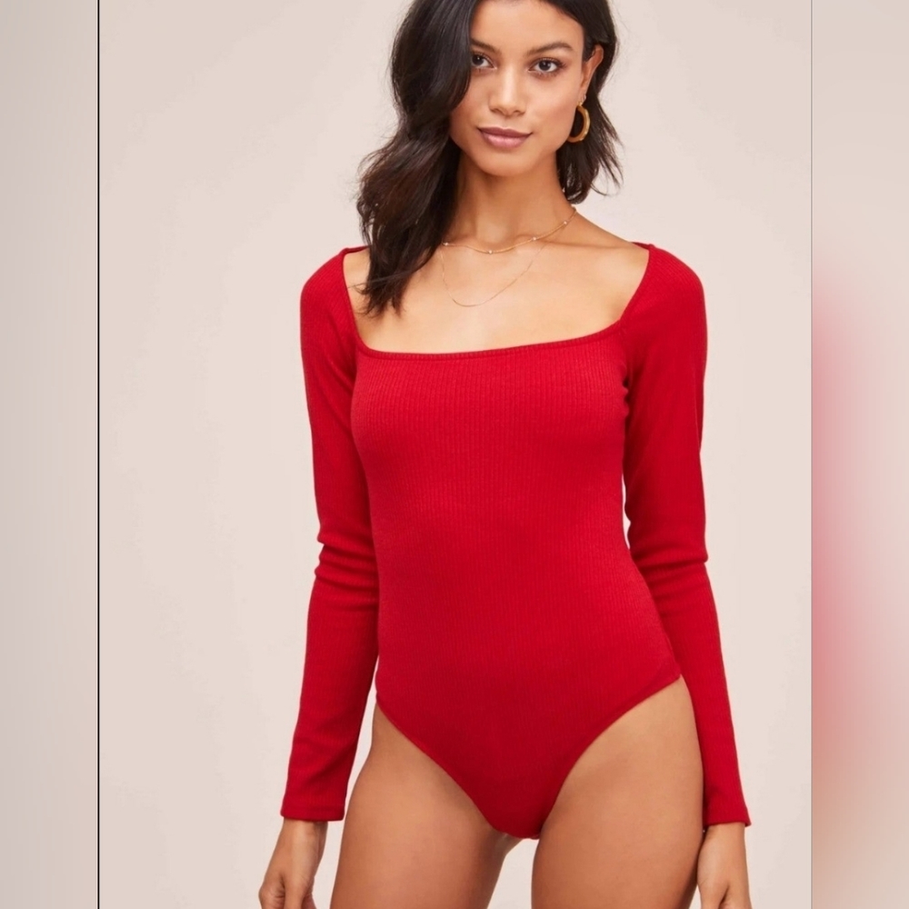 ASTR Raegan Bodysuit Red XS